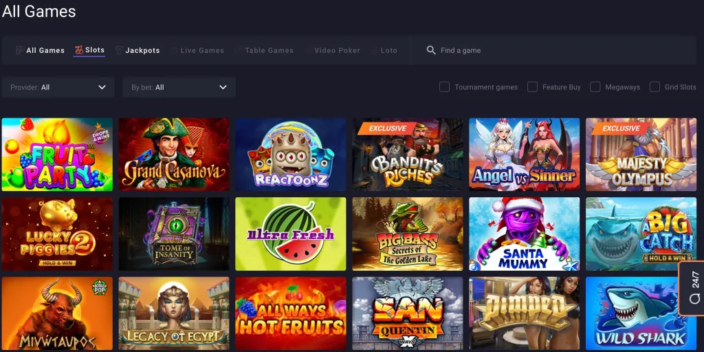 Slots at jozz casino