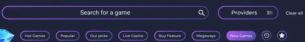 Bet it all navigation menu